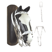 Portugiesisches Set aus Amarante-Leder JM Weiß / Silber Weiß