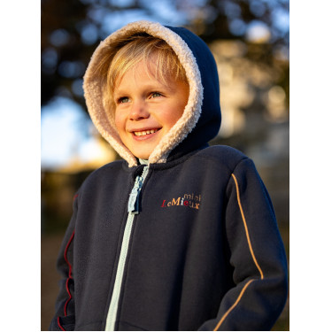 LeMieux Kapuzen-Sweatshirt Zip Through Mini Charlie Marineblau LeMieux Kapuzen-Sweatshirt Zip Through Mini Charlie Marineblau