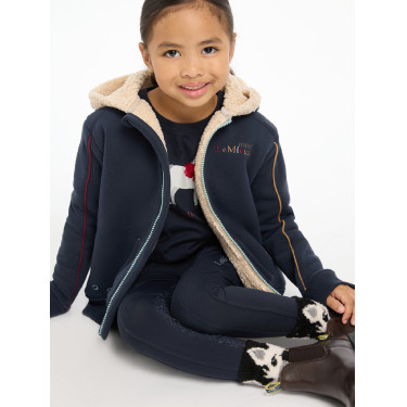 LeMieux Kapuzen-Sweatshirt Zip Through Mini Charlie Marineblau LeMieux Kapuzen-Sweatshirt Zip Through Mini Charlie Marineblau