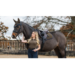 LeMieux Wildleder Close Contact Schabracke Alpin Braun