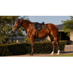 LeMieux Wildleder Close Contact Schabracke Alpin Braun