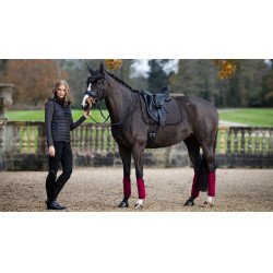 LeMieux Suede Dressur Schabracke Asche Bordeaux