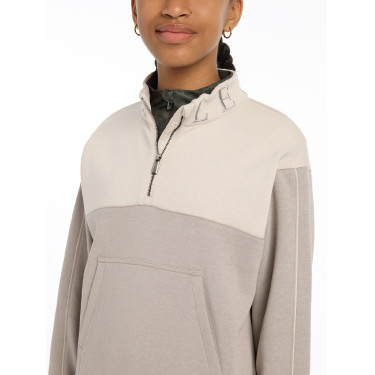 LeMieux Pullover mit Viertelreißverschluss Kate Young Rider Asche / Stein Grau LeMieux Pullover mit Viertelreißverschluss Kate Young Rider Asche / Stein Grau