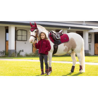 LeMieux Suede Jump Square Mini Schabracke Glut Bordeaux