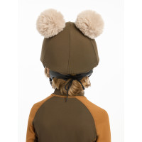 Doppelpompom-Mütze Mini LeMieux Alpin Braun