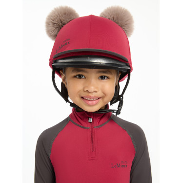 Doppelpompom-Mütze Mini LeMieux Glut Bordeaux
