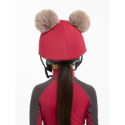 Doppelpompom-Mütze Mini LeMieux Glut Bordeaux