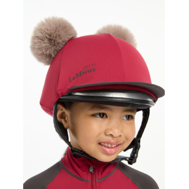 Doppelpompom-Mütze Mini LeMieux Glut Bordeaux