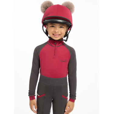 Doppelpompom-Mütze Mini LeMieux Glut Bordeaux