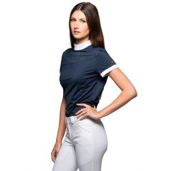 Wettkampfpolo Flags & Cup Isla Kurzarm Marine Marineblau