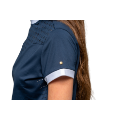 Wettkampfpolo Flags & Cup Isla Kurzarm Marine Marineblau