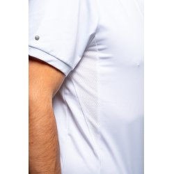 Turnierpolo Flags & Cup Jungen Wako Kurzarm Weiß Weiß