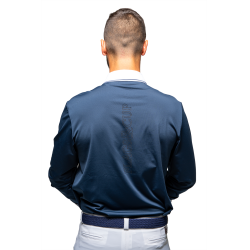 Polo de concours Flags & Cup homme Wako manches longues Marine Polo de concours Flags & Cup homme Wako manches longues Marine
