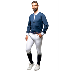 Polo de concours Flags & Cup homme Wako manches longues Marine Polo de concours Flags & Cup homme Wako manches longues Marine