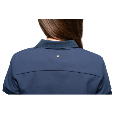 Damen-Piqué-Poloshirt Flags & Cup Rosalia Marine Marineblau