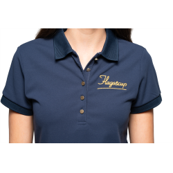Damen-Piqué-Poloshirt Flags & Cup Rosalia Marine Marineblau