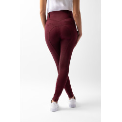 Vollbesatz-Grip-Reithose für alle Jahreszeiten Horze Mira Bordeaux braun