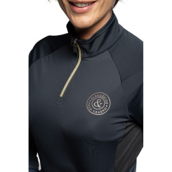 Technisches Poloshirt Flags & Cup atmungsaktiv Damen Isorteq Schwarz