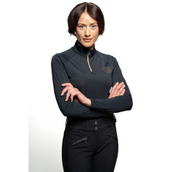 Technisches Poloshirt Flags & Cup atmungsaktiv Damen Isorteq Schwarz