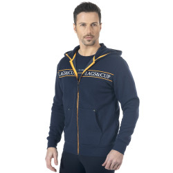 Zip-Sweatshirt Flags & Cup Herren Perico Marine Marineblau