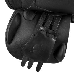 Vielseitiger Bernini-Sattel mit Acavallo-Latexkissen Schwarz