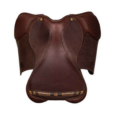 Vielseitiger Bernini-Sattel mit Acavallo-Latexkissen Dunkelbraun