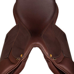 Vielseitiger Bernini-Sattel mit Acavallo-Latexkissen Dunkelbraun