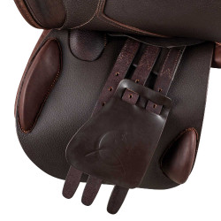 Vielseitiger Bernini-Sattel mit Acavallo-Latexkissen Dunkelbraun