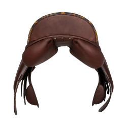 Vielseitiger Bernini-Sattel mit Acavallo-Latexkissen Dunkelbraun