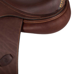 Vielseitiger Bernini-Sattel mit Acavallo-Latexkissen Dunkelbraun