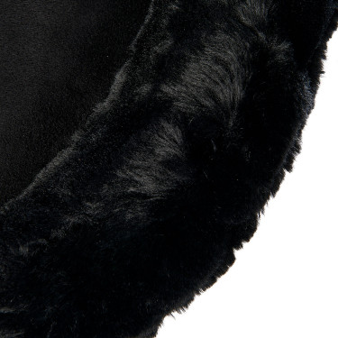 Stoßdämpfer Piuma-FS WFS-FS mit Wildledertaschen und hinterem Erhöher Acavallo Schwarz / schwarz