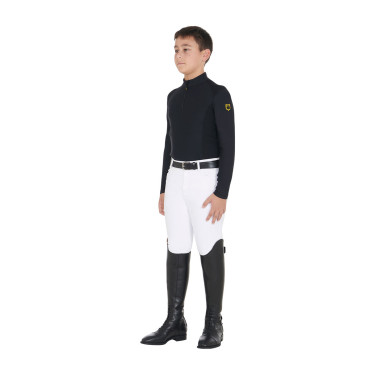 Basisunterwäsche für Jungen aus technischem Stoff Equestro Schwarz
