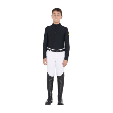 Basisunterwäsche für Jungen aus technischem Stoff Equestro Schwarz