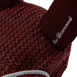 Bonnet anti-mouches en coton avec tissu Cordura et paillettes Equestro Bordeaux