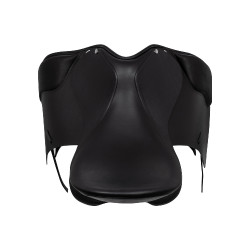 Dressursattel mit abnehmbaren Pauschen Equestro Schwarz
