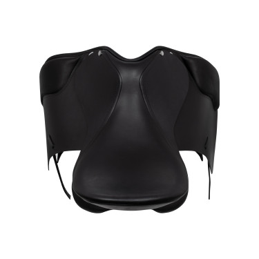 Dressursattel mit abnehmbaren Pauschen Equestro Schwarz