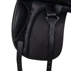 Dressursattel mit abnehmbaren Pauschen Equestro Schwarz