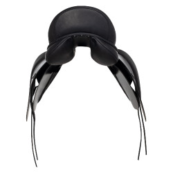 Dressursattel mit abnehmbaren Pauschen Equestro Schwarz