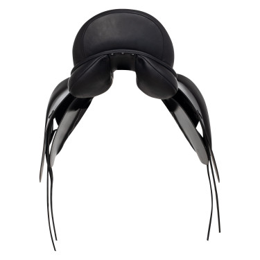 Dressursattel mit abnehmbaren Pauschen Equestro Schwarz