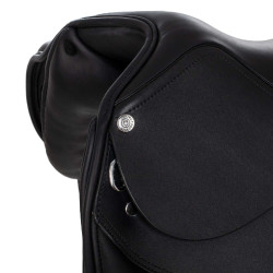 Dressursattel mit abnehmbaren Pauschen Equestro Schwarz