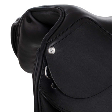 Dressursattel mit abnehmbaren Pauschen Equestro Schwarz