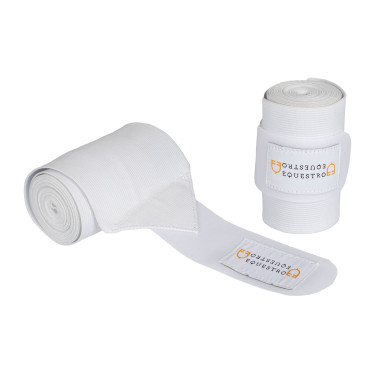 Elastische Bandagen mit Klettverschluss Equestro Weiß Weiß