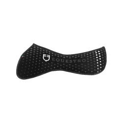Schaumstoffmatte mit Memory-Schaum, Silikongrip und weißem Equestro-Logo Schwarz