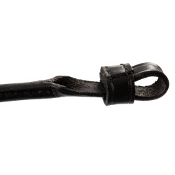 Lippenriemen aus gerolltem Leder Equestro Schwarz