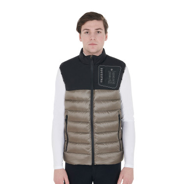 Herrenweste aus Bi-Material mit Silikon-Patch Equestro