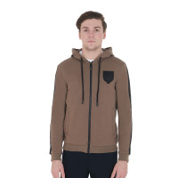 Herren-Kapuzenpullover mit Fleece-Innenfutter Equestro Walnuss Braun Herren-Kapuzenpullover mit Fleece-Innenfutter Equestro Walnuss Braun