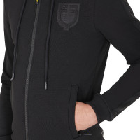 Herren-Kapuzenpullover mit Fleece-Innenfutter Equestro Schwarz Herren-Kapuzenpullover mit Fleece-Innenfutter Equestro Schwarz