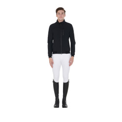 Herrenjacke aus technischem Gewebe mit abnehmbarer Kapuze Equestro Schwarz Herrenjacke aus technischem Gewebe mit abnehmbarer Kapuze Equestro Schwarz