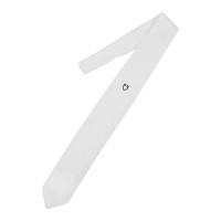 Cravate pour homme avec logo Equestro Blanc