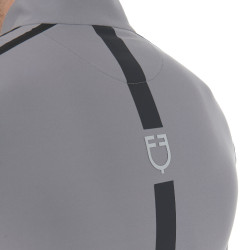 Trainingspolo langarm für Herren taillierter Schnitt Equestro Frostgrau Trainingspolo langarm für Herren taillierter Schnitt Equestro Frostgrau